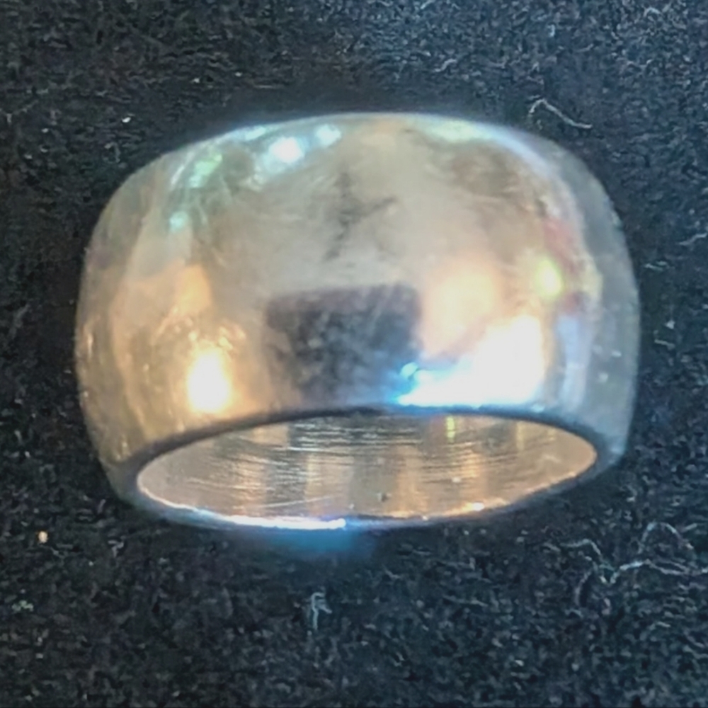 Vintage Chunky Wide Solid Sterling Silver Band Ring MEXICO 6